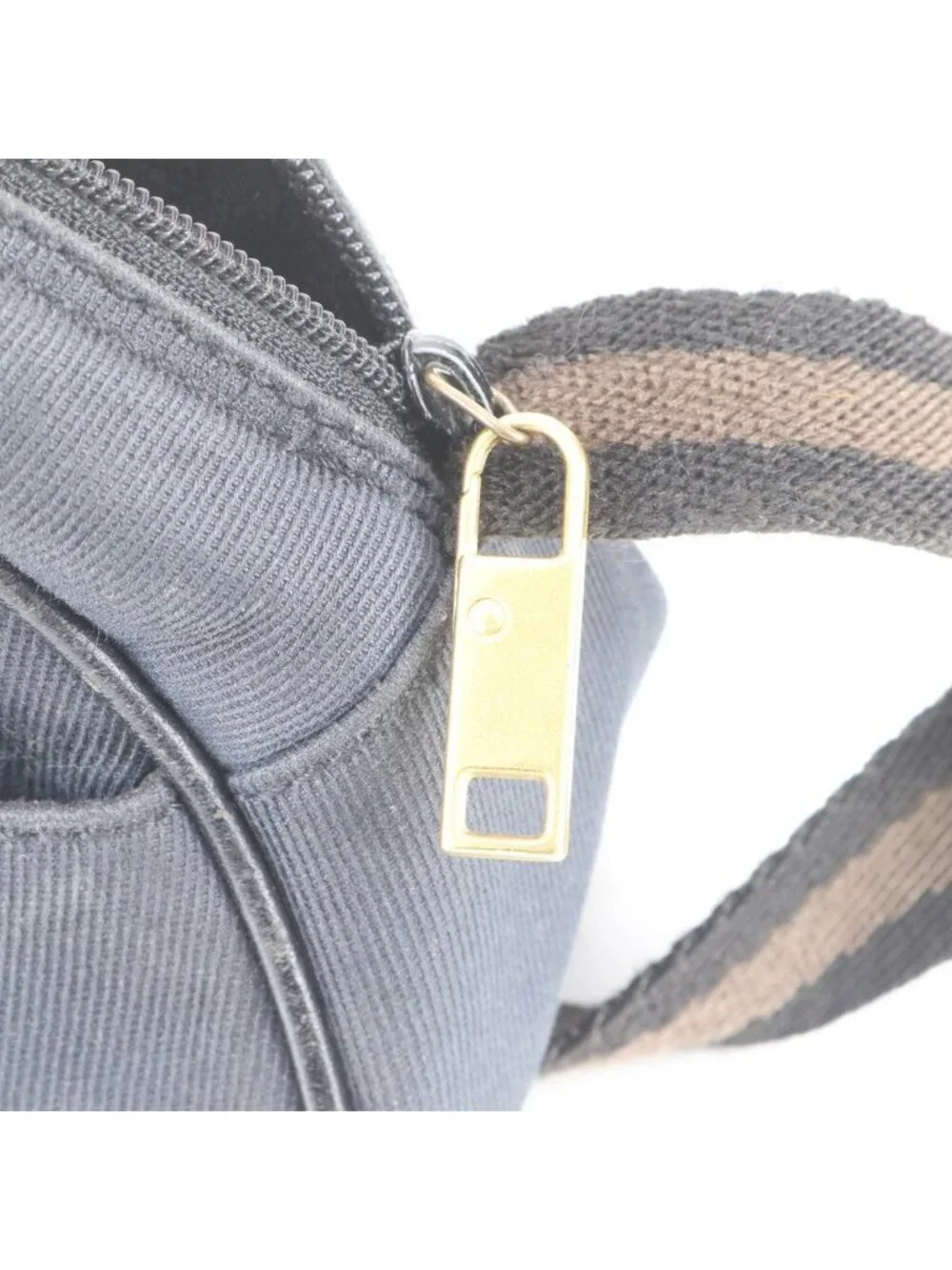 Gucci Leather Canvas Shoulder Bag Hand